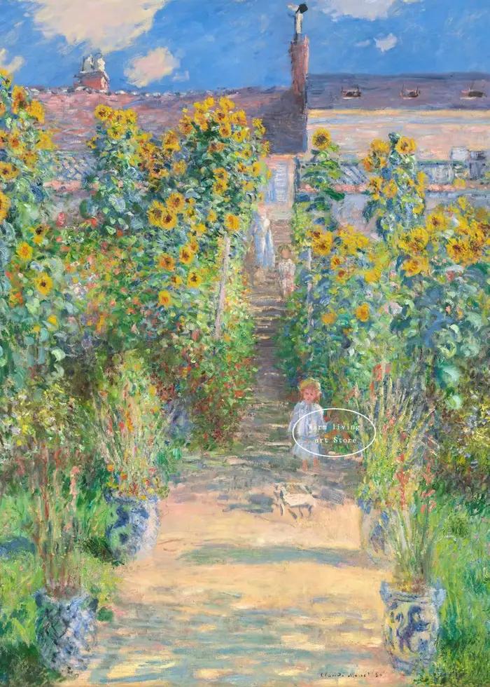 AZNM – célèbre œuvre d'art de Claude Monet, peinture sur toile, bateau, paysage marin, affiches, imp