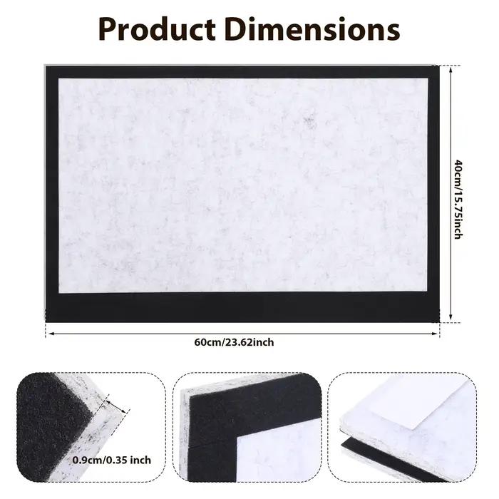 Tableau d'affichage rectangulaire en feutre de 0,9 cm d'épaisseur, panneau mural auto-adhésif en feu