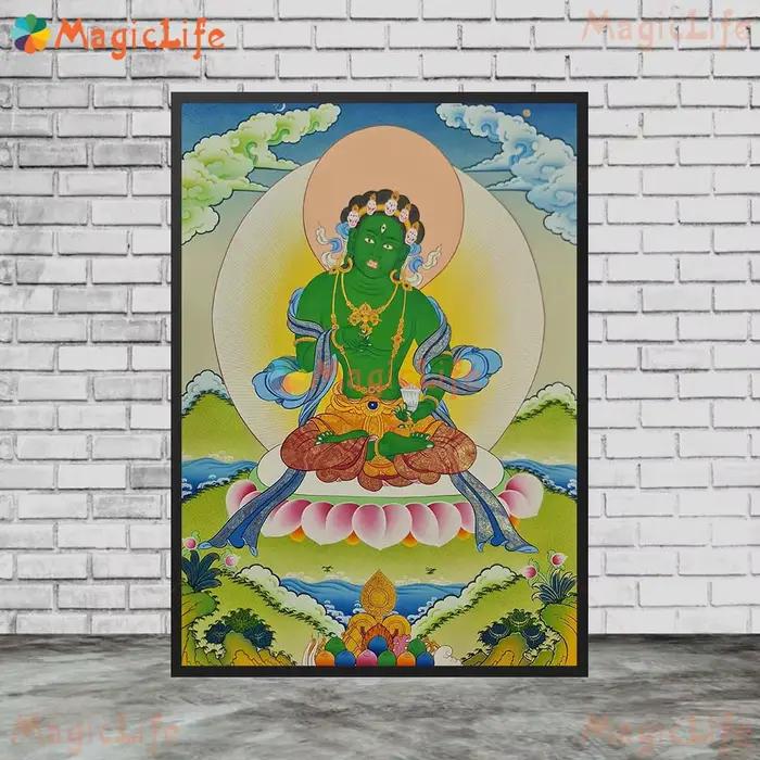 Bouddha Bodhisattva Thangka hindouisme bouddhisme Religion images murales pour salon affiche mur Art