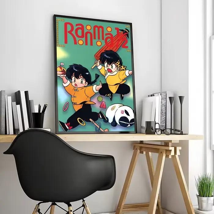 Affiche sur toile de calligraphie de peinture Anime Ranma 2 1, sans plis, imperméable, Durable, déco