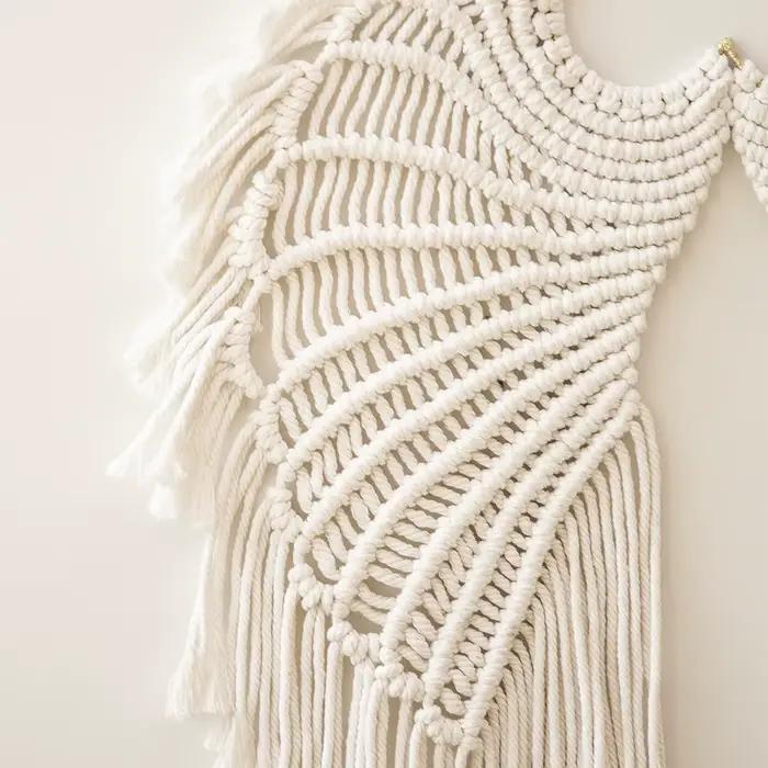 Ailes d'ange macramé tenture murale capteur de rêves Boho décoration murale à la main bohème décor à