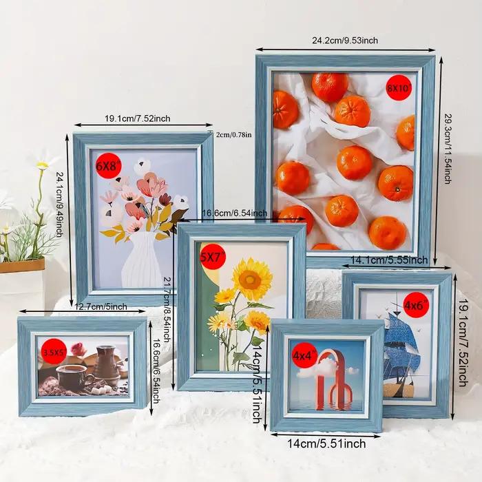 Cadre photo Simple Home Art Déco Cadre photo en plastique bleu
