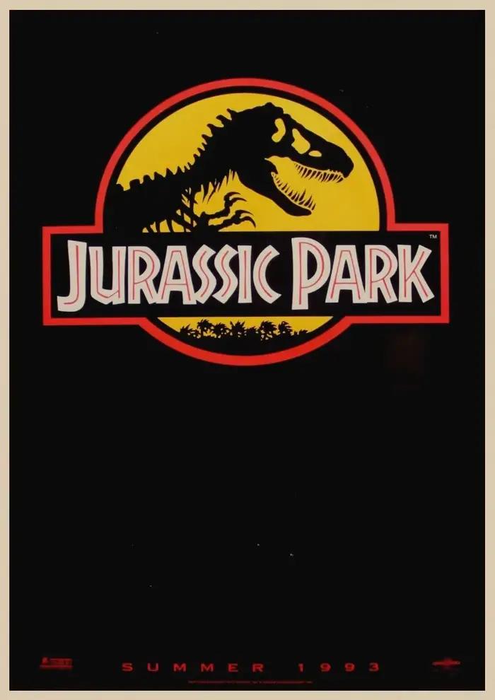 Affiche Vintage de film Jurassic Park, monde des dinosaures, mur d'art imprimé, peinture sur toile,