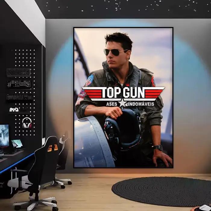 Film t-top pistolet Maverick peinture calligraphie HD toile affiche sans plis étanche tous les espac