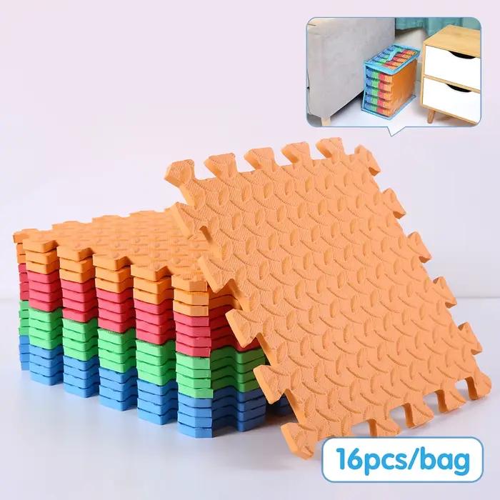 Puzzle Polymère Optique Carré, 0.4 Pouces/16 Pièces, 30x30cm, OligFoam, pour Bébé, Activités en Cham