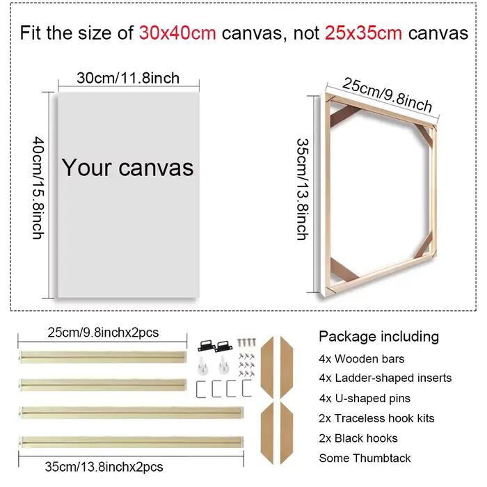 25x35 30x40cm cadre de peinture d'art mural cadres en bois pour toile peinture à l'huile diamant cad