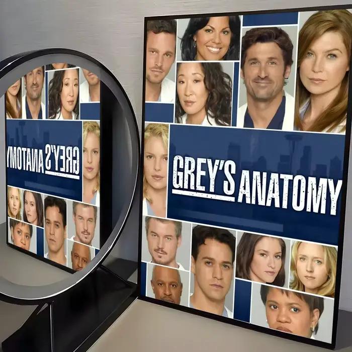 Affiche de la série télévisée Grey's Anatomy, autocollant mural moderne en papier PP, minimaliste, d