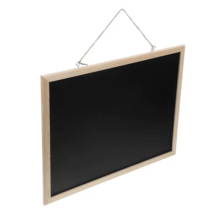 Tableau à bordure en bois pour tenture murale, petit tableau décoratif 40x30cm avec lanière, tableau