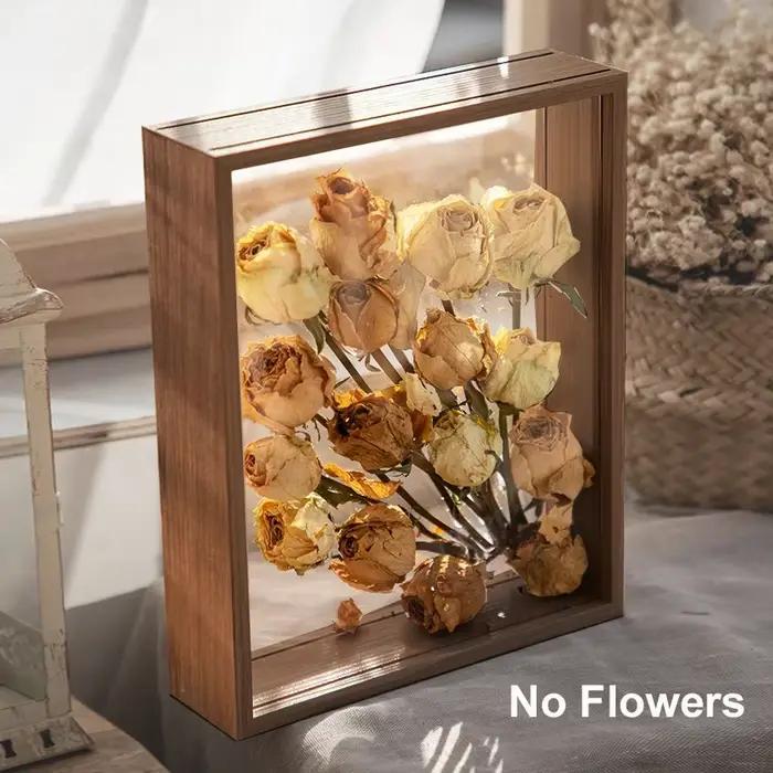 Boîte à Ombres Transparente de 4cm de Profondeur, Cadres de Bouquet, Présentoir de Fleurs, pour l'Ar