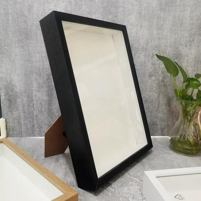 Cadre Photo en bois de 3cm de profondeur, pour l'affichage des œuvres tridimensionnelles, cadre Phot