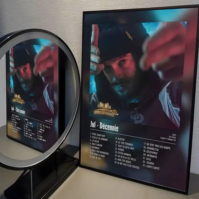 Affiches de chanteur de rappeur de musique populaire j-juul, autocollants de peinture murale esthéti