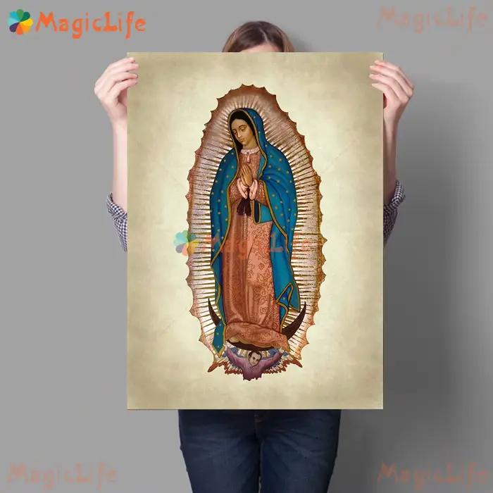 Art Mural du jour de Notre Dame à Guadalupe au mexique, peinture sur toile de Notre Dame, décoration