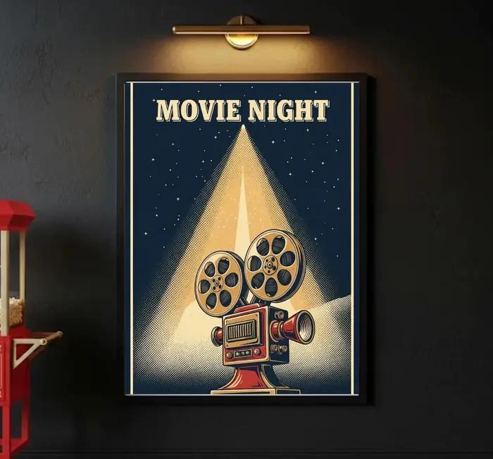 Ensemble d'affiches de film Vintage, photographie de pop-corn, peinture sur toile de cinéma, décorat