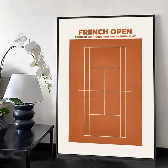 Peinture de tennis Grand Slam sans cadre, affiche sur toile de calligraphie, décoration murale pour