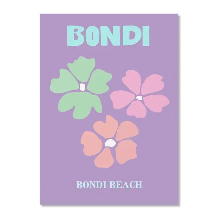 Mykonos Ibiza Miami Bondi Amalfi St.tropez coloré toile peinture voyage impression abstraite affiche