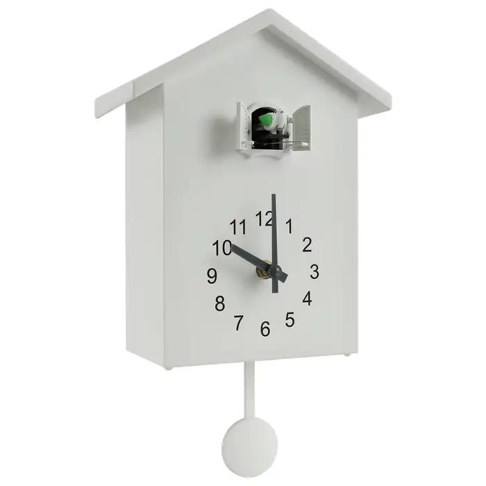 Horloge murale coucou avec maison d'oiseau Chimer, son coucou, batterie 62, art mural, décor de salo