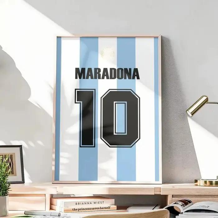 Affiches en toile de saison 2024, maillot de Football, signes étoiles de sport, décoration murale id