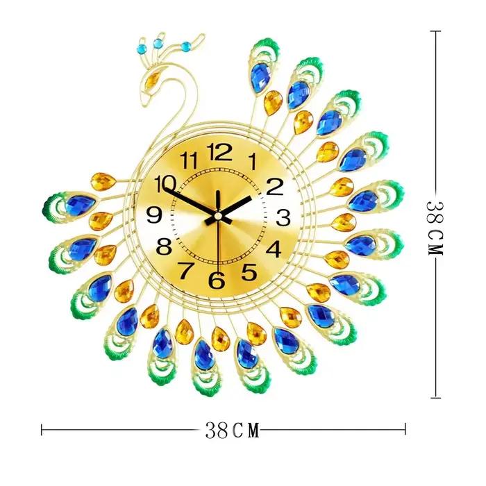 Horloge murale de luxe moderne en or Vintage, Design silencieux Unique, classique et élégant, décora