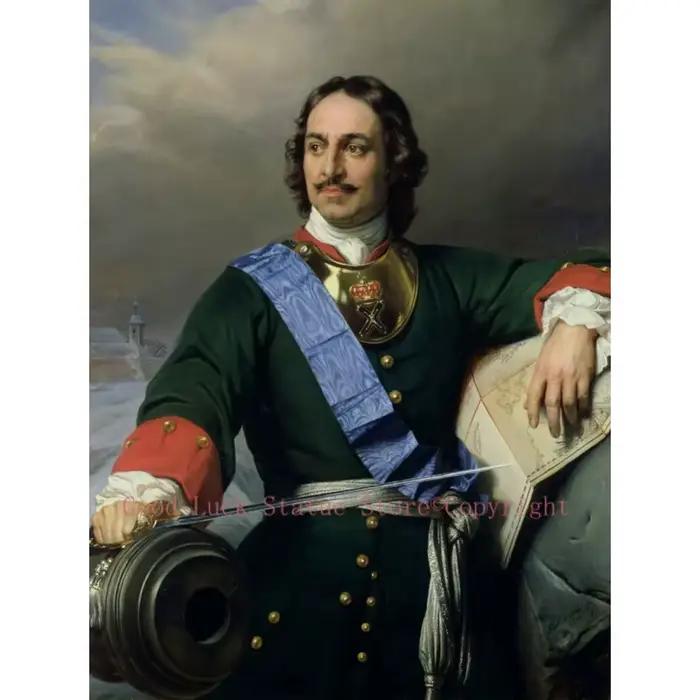 Peinture à l'huile sur toile imprimée Peter le grand empereur de russie, 24 pouces, # TOP ART, livra