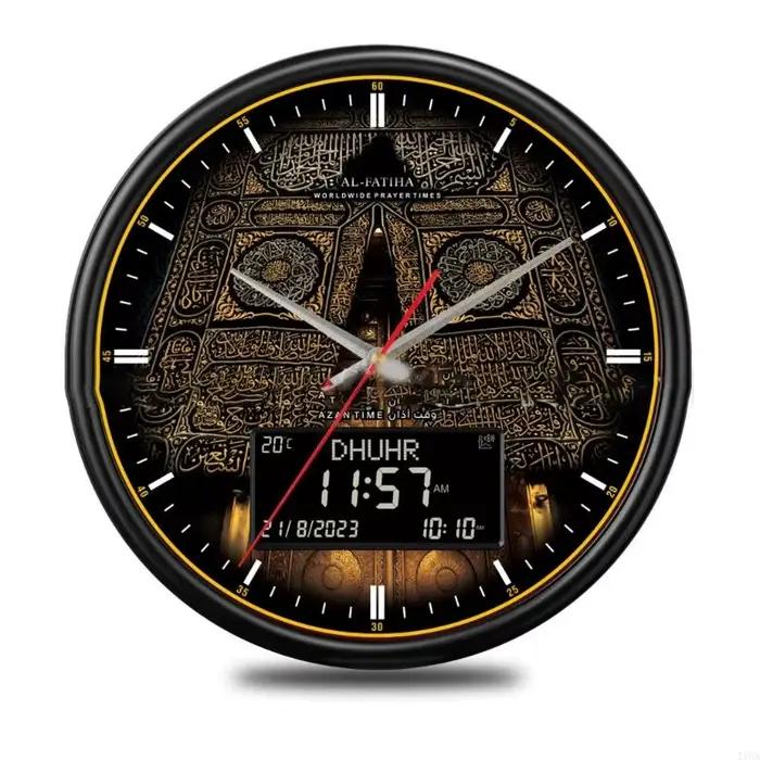 Horloge murale moderne 33cm, grand écran rond avec affichage des chiffres romains, pour salon, chamb
