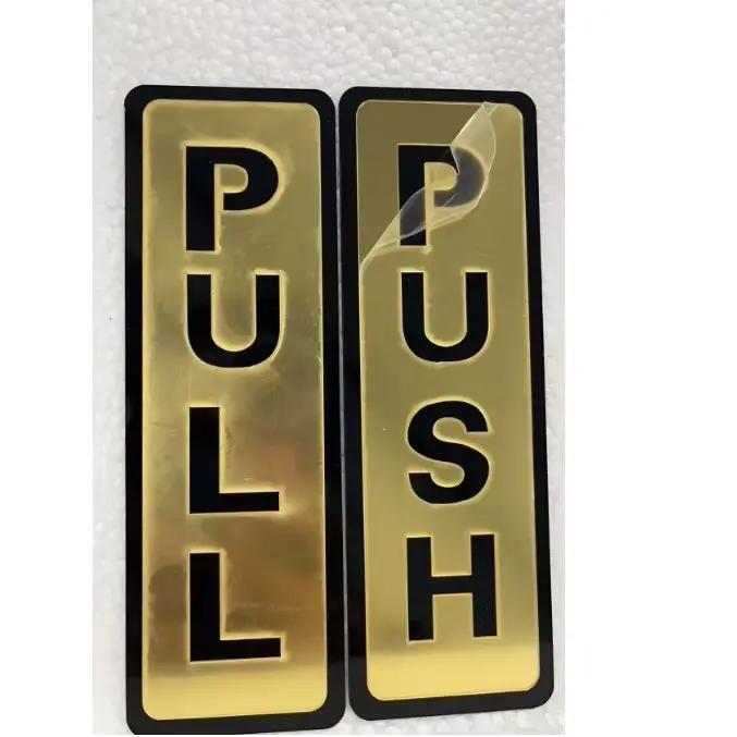 Autocollant 3D Miroir Coulissant pour Fenêtre et Porte, Autocollant Logo Acrylique 2 Couches pour Po