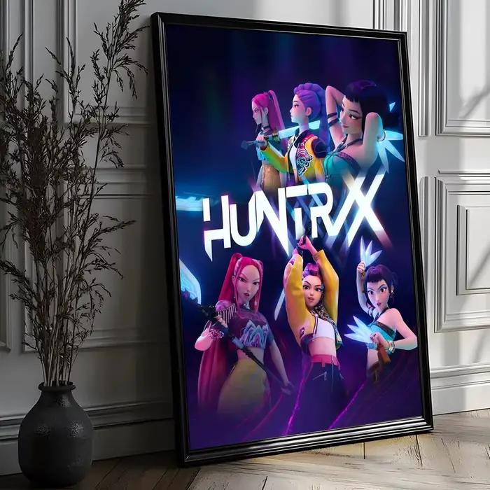 Affiche KPop Demon Hunters HD, décoration murale autocollante, imperméable, pour la maison, le salon