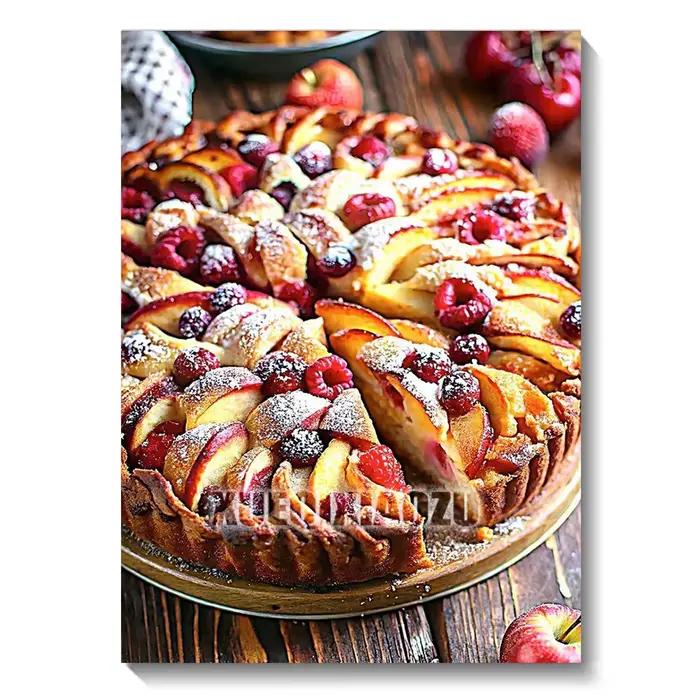 Peinture Diamant Fruits et Aliments Délicieux, Kit de Mosaïque Complète en Diamants, Point de Croix,