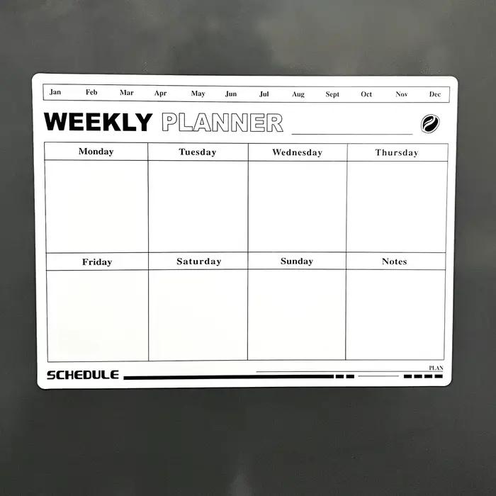 Tableau blanc magnétique décoratif effaçable, idéal pour l'écriture de messages, la planification et