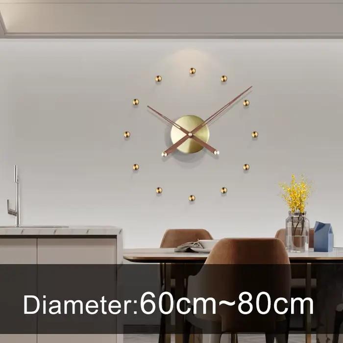Horloge murale en bois massif, design moderne, métal, montres murales de luxe, horloges de bricolage