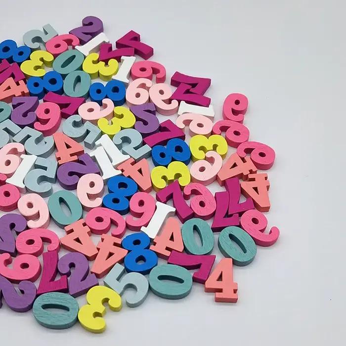 Alphabet mixte en bois, lettres de décoration pour la maison, chiffres DIY
