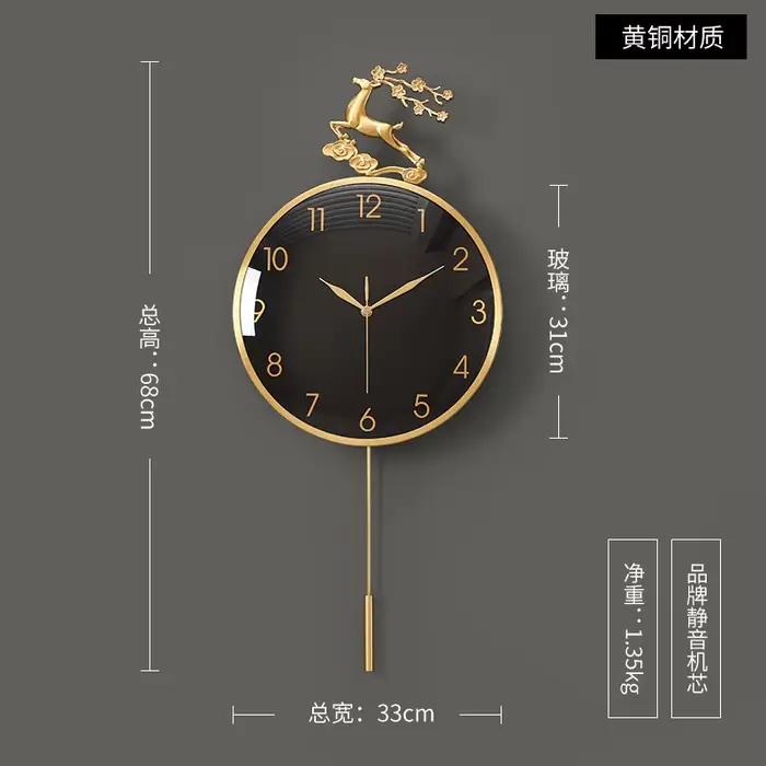 Horloge murale De salon industrielle ronde esthétique moderne minimaliste horloge murale intérieure