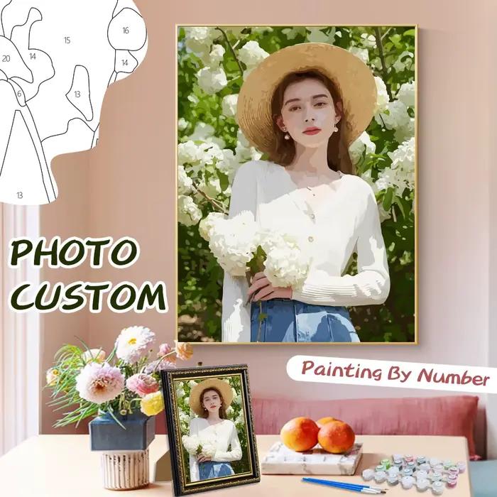 Peinture par numéros personnalisés avec Photo de Couple, décorations murales modernes, cadeau de bri