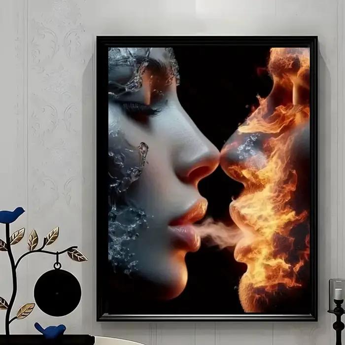 Un ensemble de tableaux diamantés à motifs froids et chauds