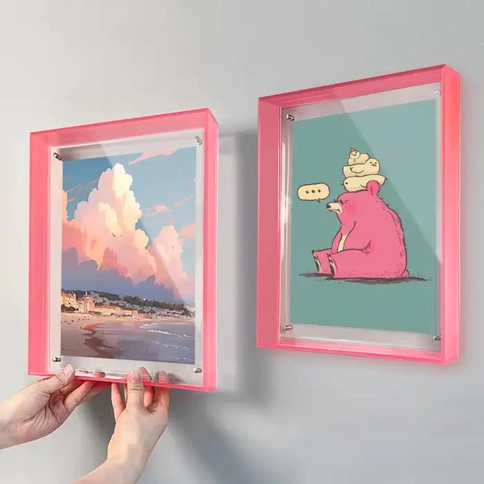Cadre Photo flottant en acrylique de couleur superbe