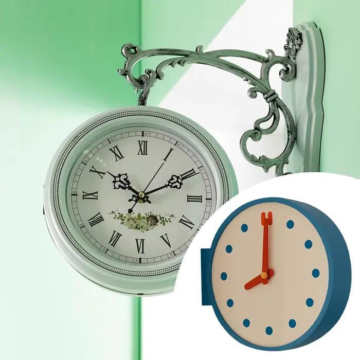 Horloge murale d'angle