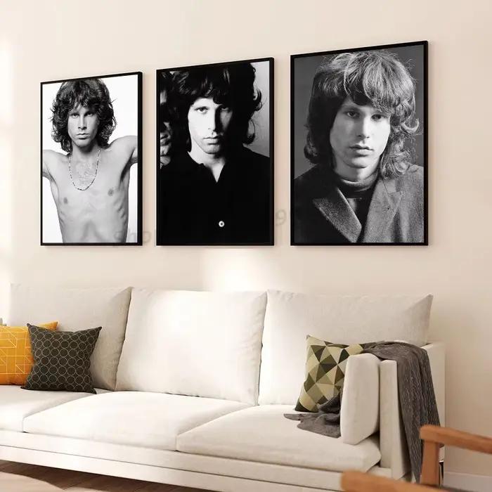Affiche auto-adhésive The Doors Jim Morrison, 1 pièce, autocollant en papier imperméable, décoration murale pour café, Bar, salle