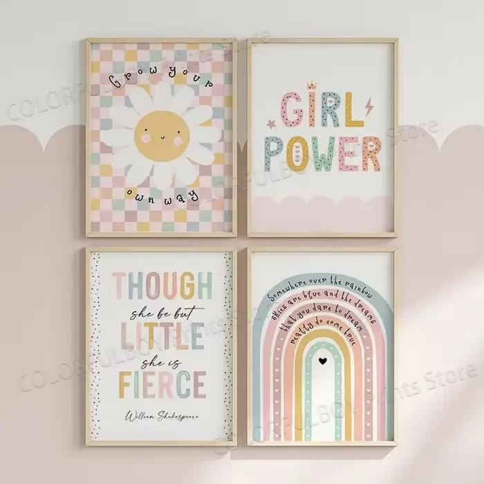Affiches d'art mural de dessin animé pour la décoration de la maison