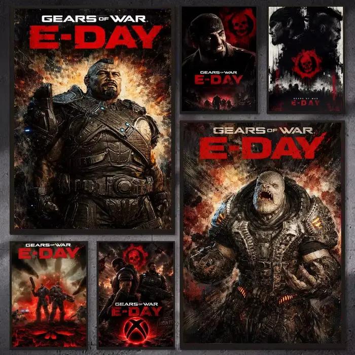 Affiche Game G-Gears of War E-Day