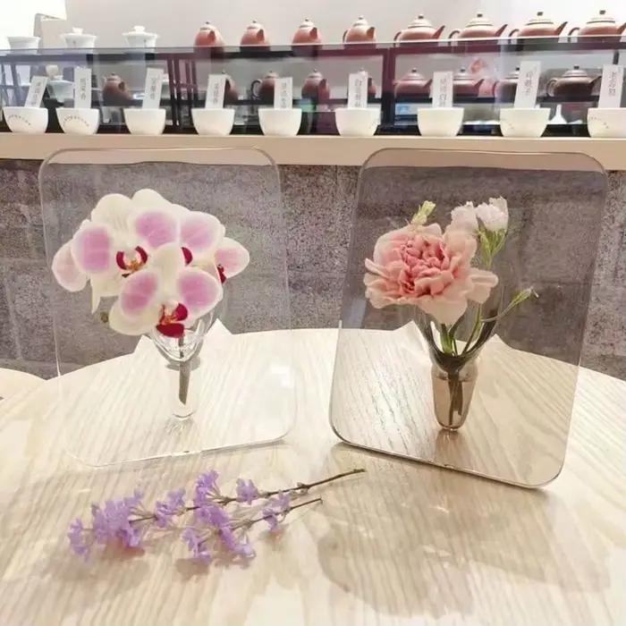 Vase à fleurs en acrylique transparent - Vases d'art moderne pour la décoration de la maison