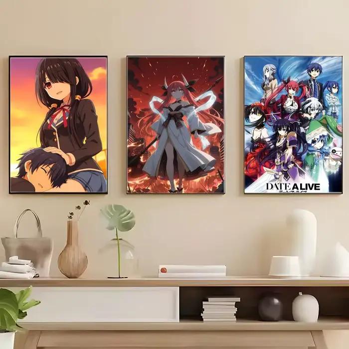 Affiche iconique d'anime romantique D-Date A Live, impression d'art mural, affiche décorative, décoration murale, décoration de la maison, cadeau, sans cadre