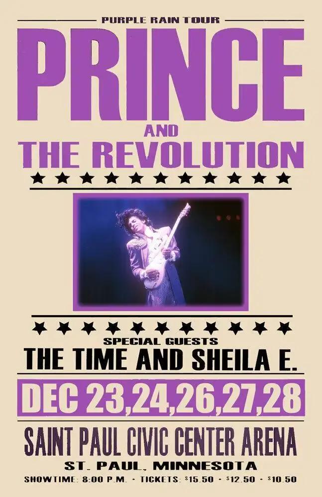ThéCE PURPLE RAIN Film POSTER SILK Poster