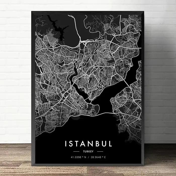 Affiche de carte de ville de londres