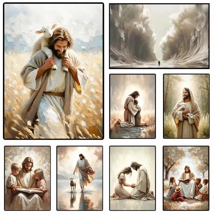Jésus Christ toile postres chrétien