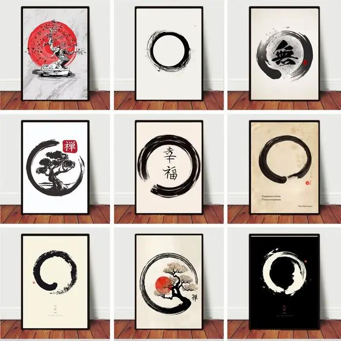 Cercle Zen Enso, œuvre d'art de style japonais