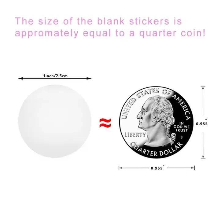500 pièces cristal clair Transparent 2 "/2.5"/3.0 "autocollants ronds en PVC