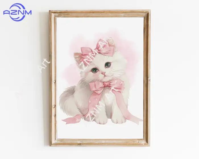 Affiche d'art sur toile rose