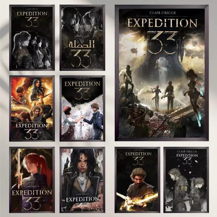 Jeu C-Clair Obscur E-Expedition 33 Affiche HD Décoration murale polyvalente et étanche Auto-adhésive Parfaite pour n'importe quelle pièce et cadeau idéal