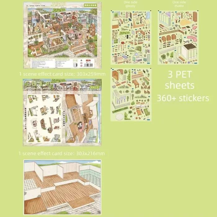 Nouvelles autocollantes décoratives 3D grand format imperméables pour peinture à l'huile DIY