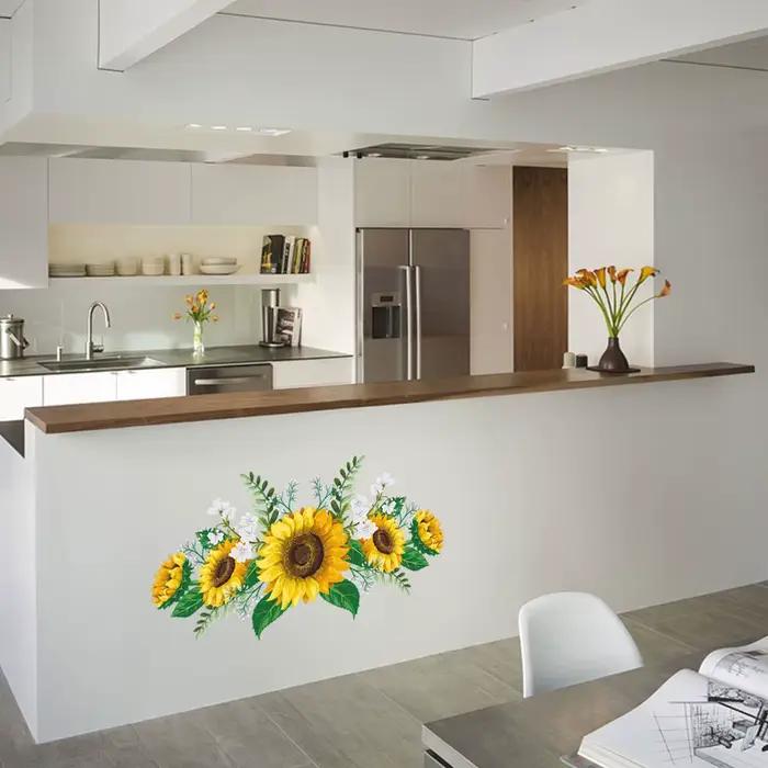 Autocollant Mural fleurs de tournesol