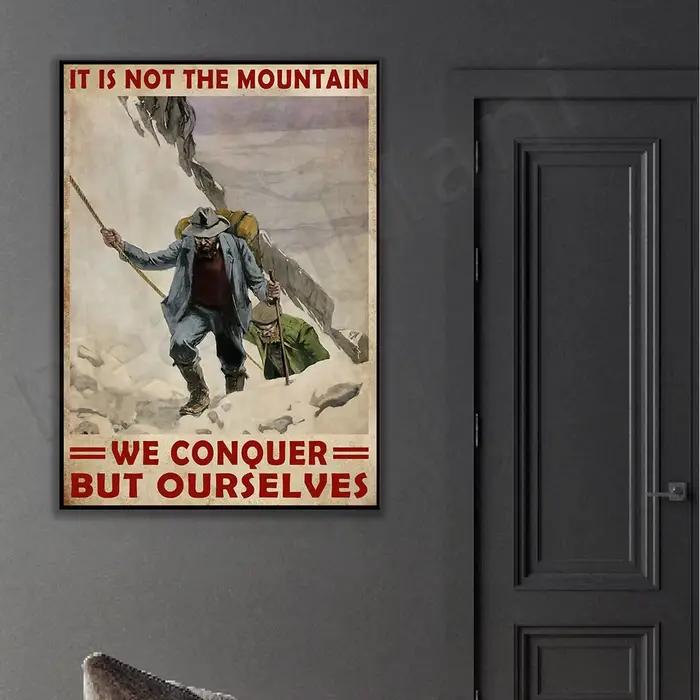 Affiche de camping d'alpinisme
